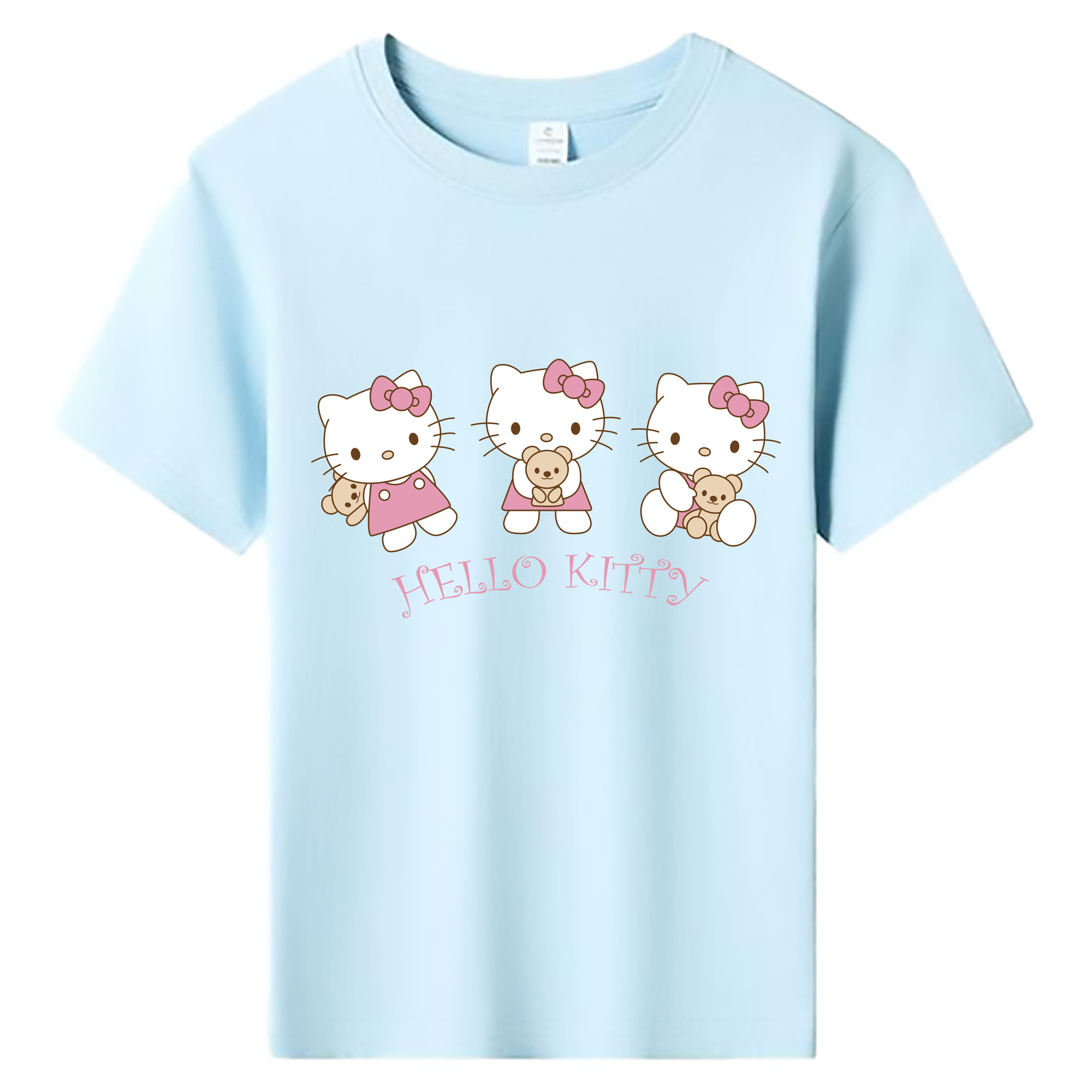 （画像用） Hello Kitty ハローキティ 綿100％キッズTシャツ（フロントプリント）